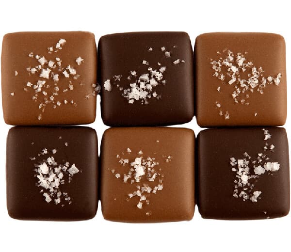 Truffles finished with fleur de sel