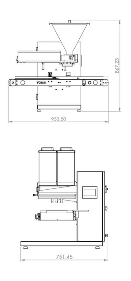 C3 Pro technical drawing with dimensions