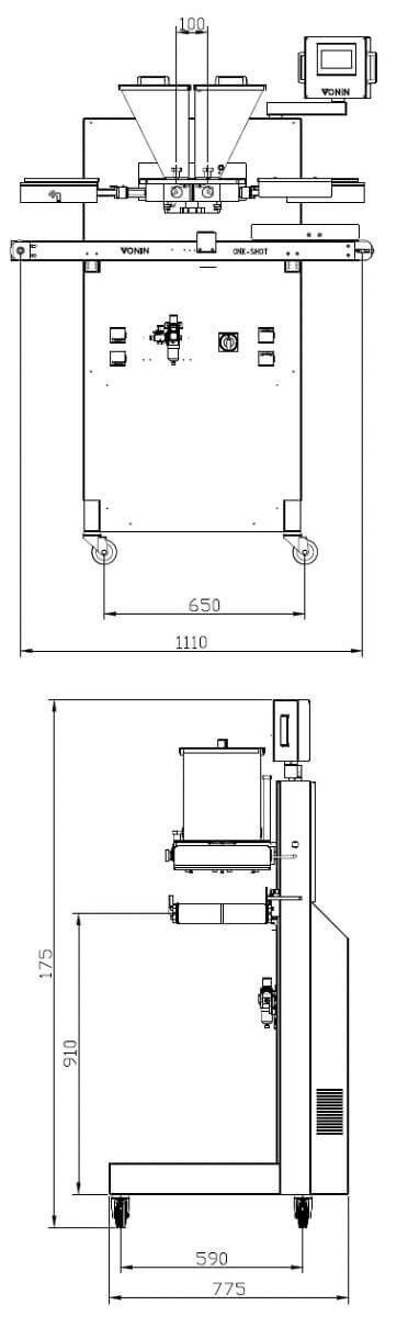 Croquis de la OSD-5 con dimensiones
