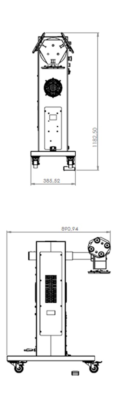 Spin 6 technical drawing with dimensions
