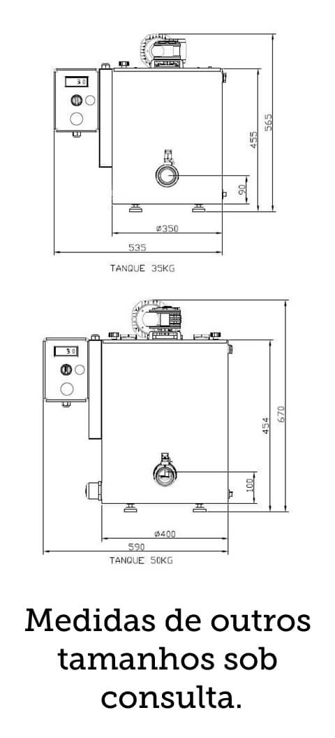 TD-V Artisan technical drawing with dimensions